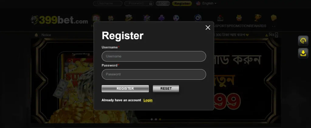 How to Create a 399bet Account